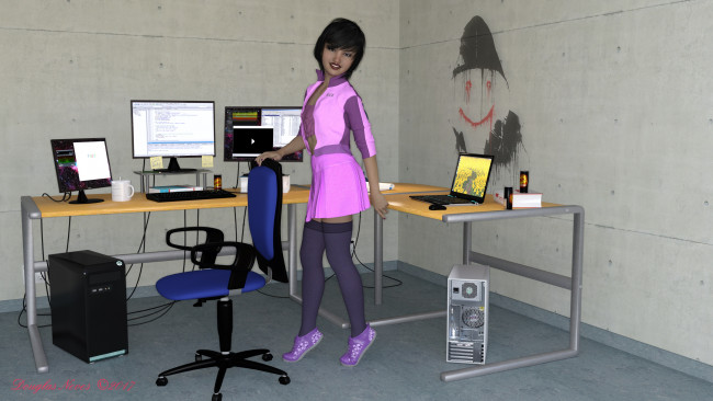 Обои картинки фото 3д графика, люди , people, фон, взгляд, девушка