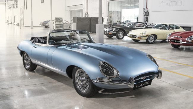 Обои картинки фото jaguar e type zero ev concept 2017, автомобили, jaguar, ev, 2017, zero, concept, e, type