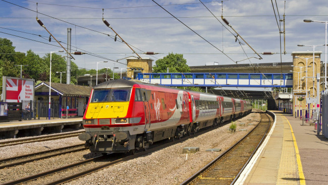 Обои картинки фото техника, электровозы, локомотив, состав