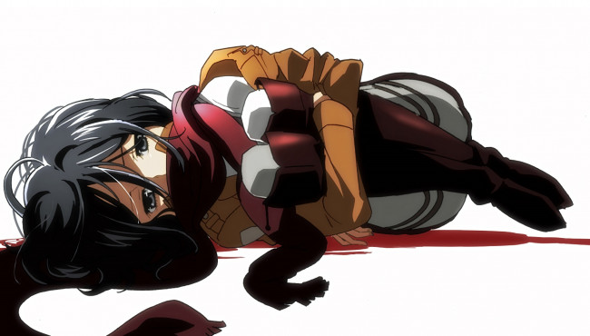 Обои картинки фото аниме, shingeki no kyojin, микаса