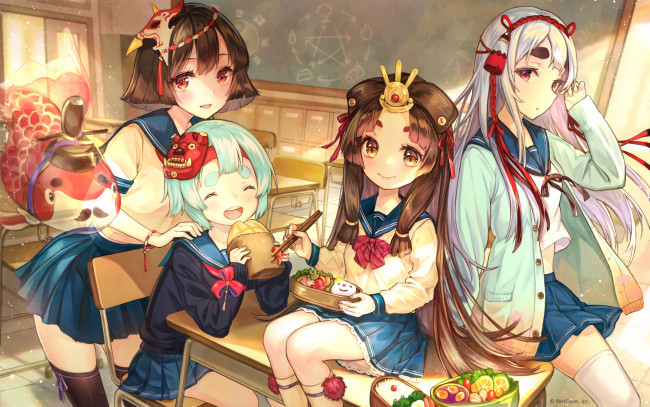 Обои картинки фото аниме, unknown,  другое, девушки