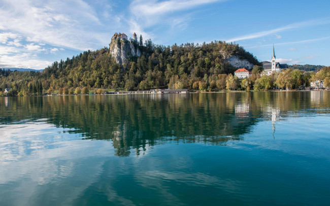 Обои картинки фото города, блед , словения, bled, lake, озеро, блед, остров