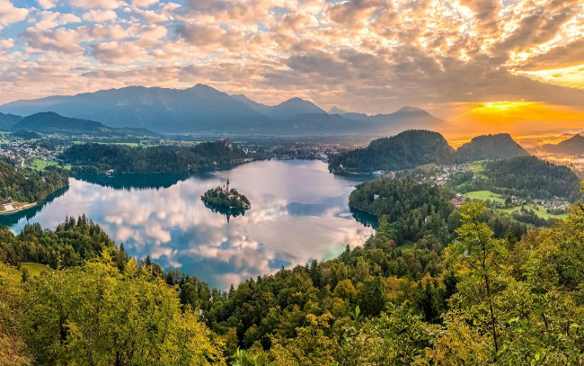 Обои картинки фото города, блед , словения, bled, lake, озеро, блед, остров