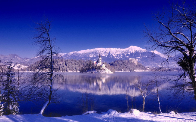Обои картинки фото города, блед , словения, bled, lake, озеро, блед, остров