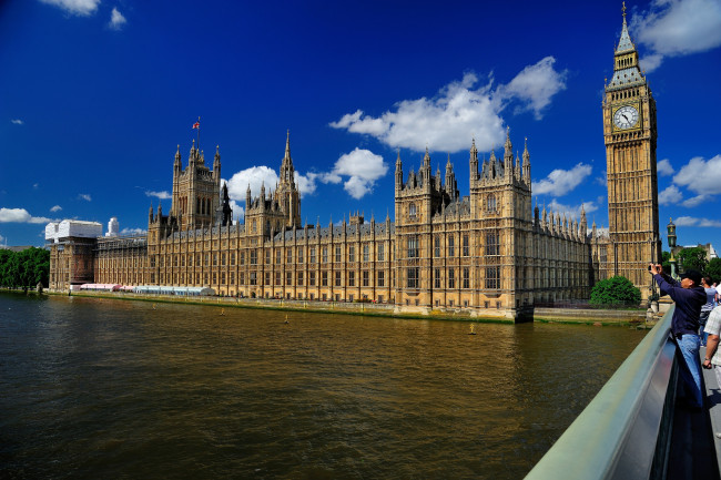 Обои картинки фото palace of westminster - london, города, лондон , великобритания, парламент, дворец