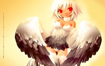 Картинка календари аниме девушка крылья 2019 calendar перо существо