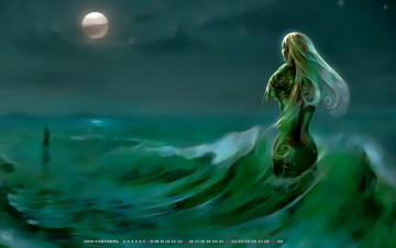 Картинка календари фэнтези водоем девушка calendar 2019