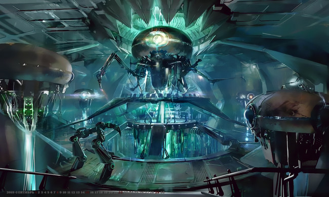 Обои картинки фото календари, фэнтези, робот, 2019, calendar, механизм