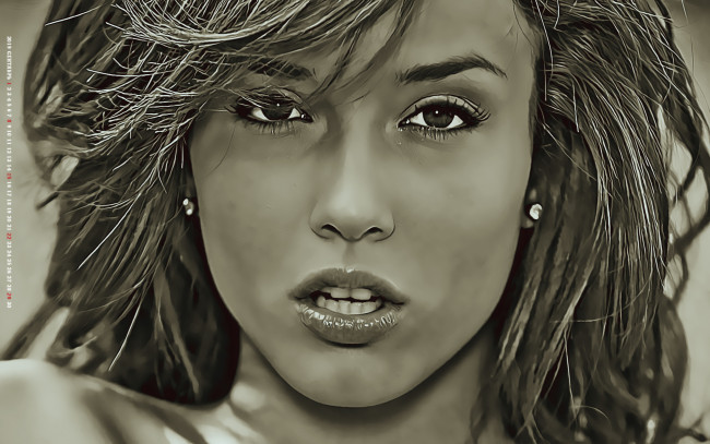 Обои картинки фото календари, компьютерный дизайн, 2019, женщина, девушка, взгляд, calendar, лицо