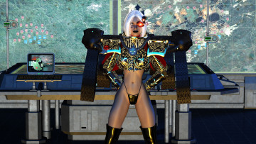 Картинка 3д+графика фантазия+ fantasy девушка фон взгляд униформа