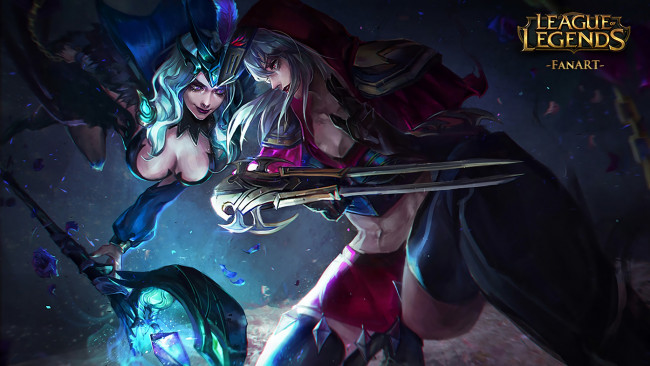 Обои картинки фото видео игры, league of legends, zed, leblanc