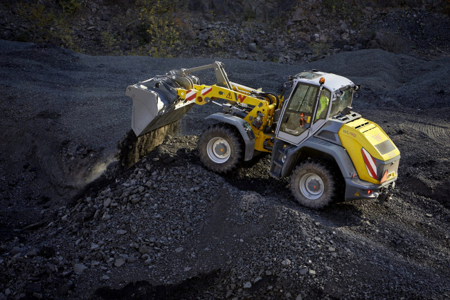 Обои картинки фото техника, фронтальные погрузчики, wacker