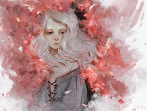 Картинка рисованное люди девушка панда panda