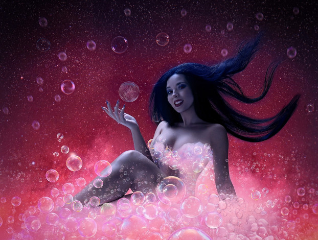 Обои картинки фото девушки, анна шаховская, образ, косплей, пузыри