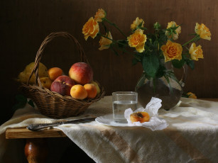 Картинка ира быкова цветы фрукты еда натюрморт