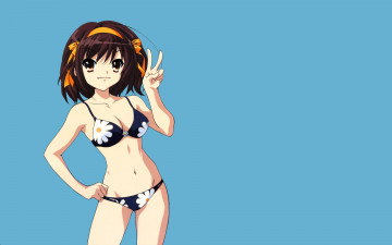 Картинка аниме the melancholy of haruhi suzumiya