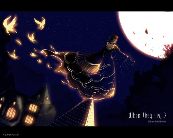 Обои картинки фото аниме, umineko, no, naku, koro, ni