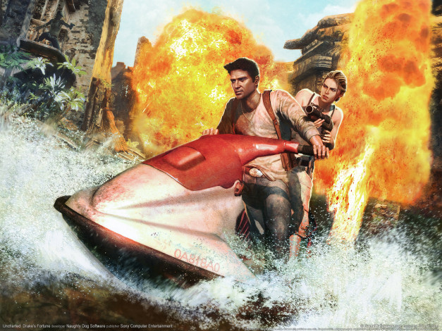 Обои картинки фото uncharted, drakes, fortune, видео, игры, drake`s