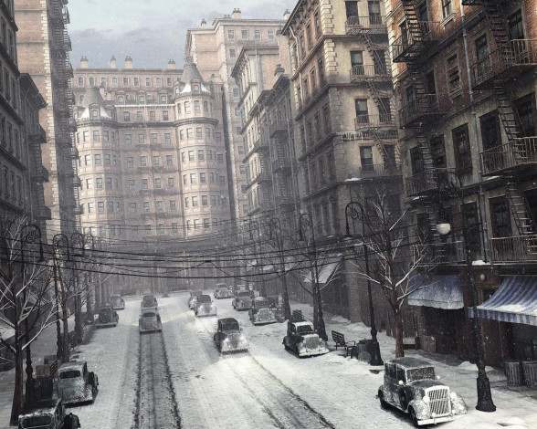 Обои картинки фото рисованные, города