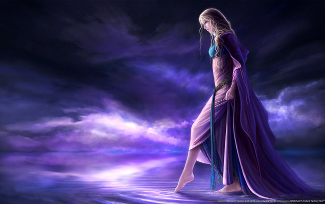 Обои картинки фото between, heaven, and, earth, фэнтези, девушки