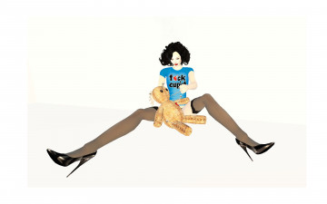 Картинка 3д графика people люди девушка туфли