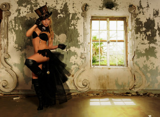 Картинка -Unsort+Блондинки девушки unsort блондинки sammy lingerie шляпа сапоги окно