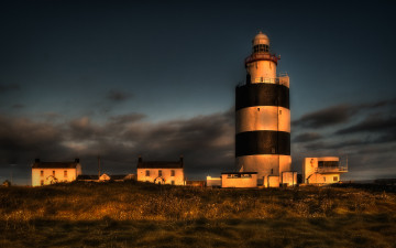 Картинка природа маяки рассвет тучи