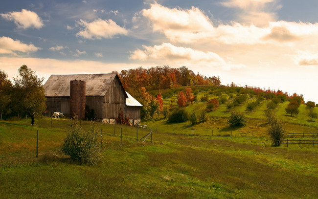 Обои картинки фото разное, сооружения, постройки, дом, поле