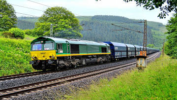 Картинка техника поезда железная дорога состав локомотив рельсы