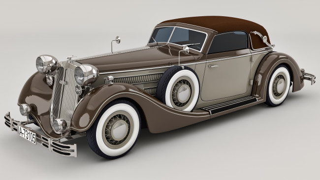 Обои картинки фото автомобили, 3д, 1937, horch, 853a, sport