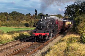 Картинка техника паровозы паровоз дорога железная