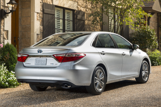 Обои картинки фото автомобили, toyota, camry, 2015, г, светлый, se, hybrid