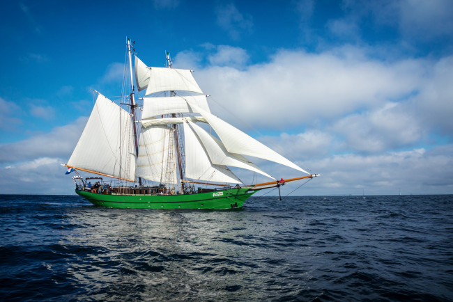 Обои картинки фото корабли, парусники, паруса, океан