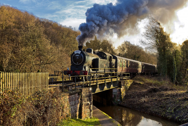 Обои картинки фото техника, паровозы, дорога, железная, паровоз