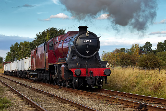 Обои картинки фото техника, паровозы, дорога, железная, паровоз