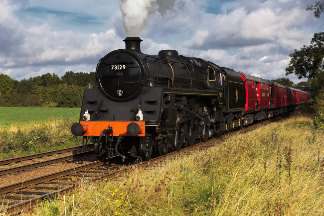 Обои картинки фото техника, паровозы, паровоз, дорога, железная