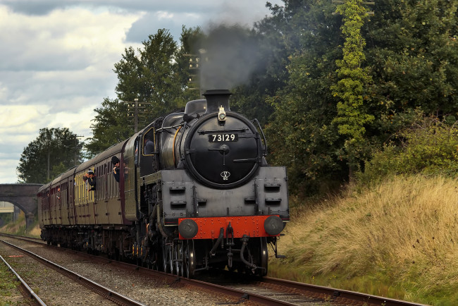 Обои картинки фото техника, паровозы, паровоз, дорога, железная