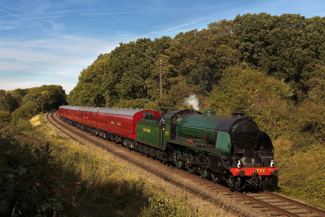 Обои картинки фото техника, паровозы, паровоз, дорога, железная