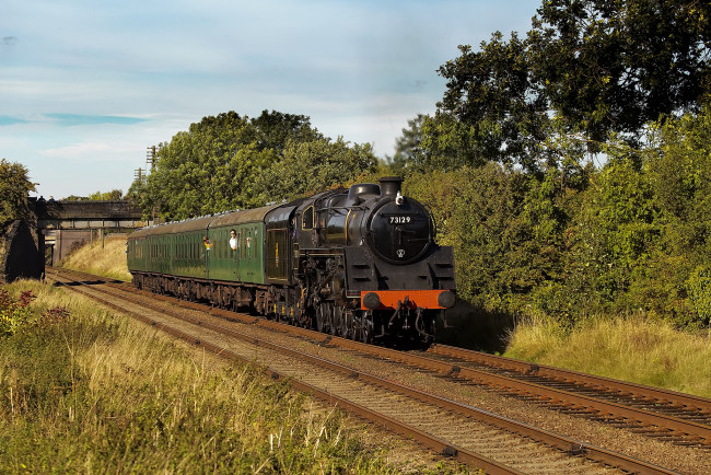 Обои картинки фото техника, паровозы, паровоз, дорога, железная