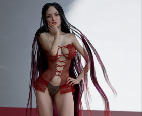 Картинка 3д+графика люди+ people взгляд девушка фон