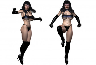 Картинка 3д+графика фантазия+ fantasy взгляд перчатки латекс фон девушка