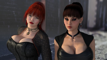 Картинка 3д+графика люди+ people фон взгляд девушки