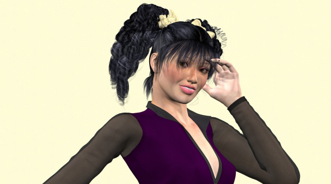 Обои картинки фото 3д графика, люди , people, фон, взгляд, девушка