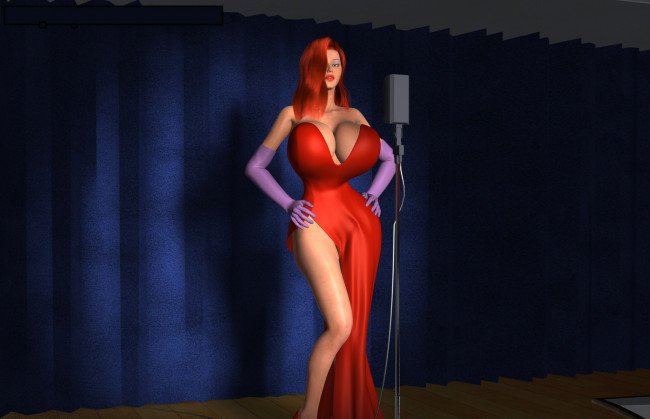 Обои картинки фото 3д графика, люди , people, взгляд, фон, микрофон, девушка