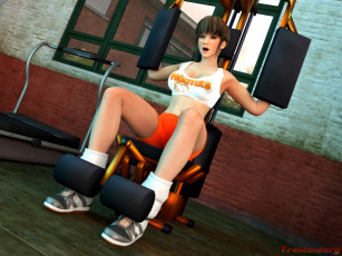 Картинка 3д+графика спорт+ sport девушка фон взгляд