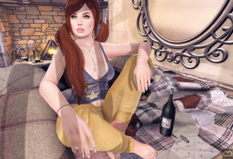 Картинка 3д+графика люди+ people фон взгляд девушка