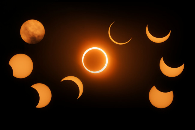 Обои картинки фото космос, луна, затмение