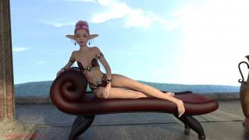 Картинка 3д+графика эльфы+ elves взгляд эльфийка фон