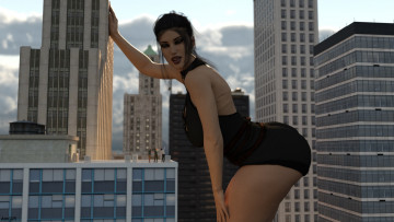 Картинка 3д+графика фантазия+ fantasy фон взгляд девушка