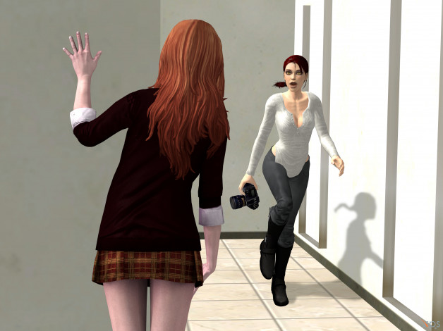 Обои картинки фото 3д графика, люди , people, взгляд, девушки, фон